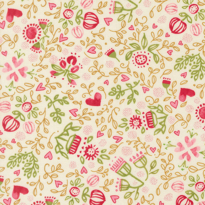 PRE - Order Darling Peony by Robin Pickens - Cream 48792 11 - Half Yard - November 2025 - Modern Fabric Shoppe