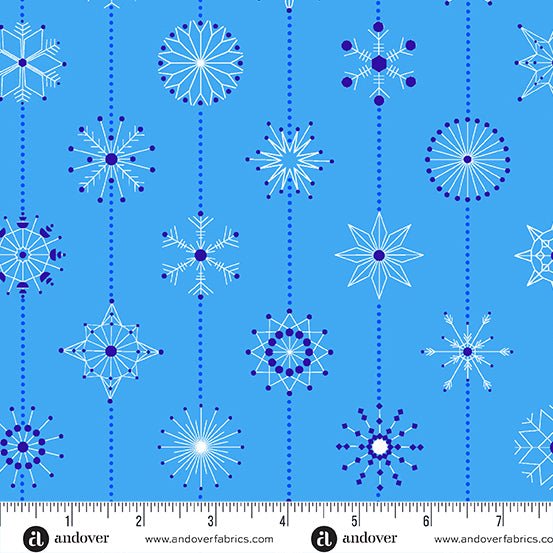 PRE-ORDER Deco Frost by Giucy Giuce- Snowflakes CS-1114-B Frost- Half Yard- June 2024 - Modern Fabric Shoppe