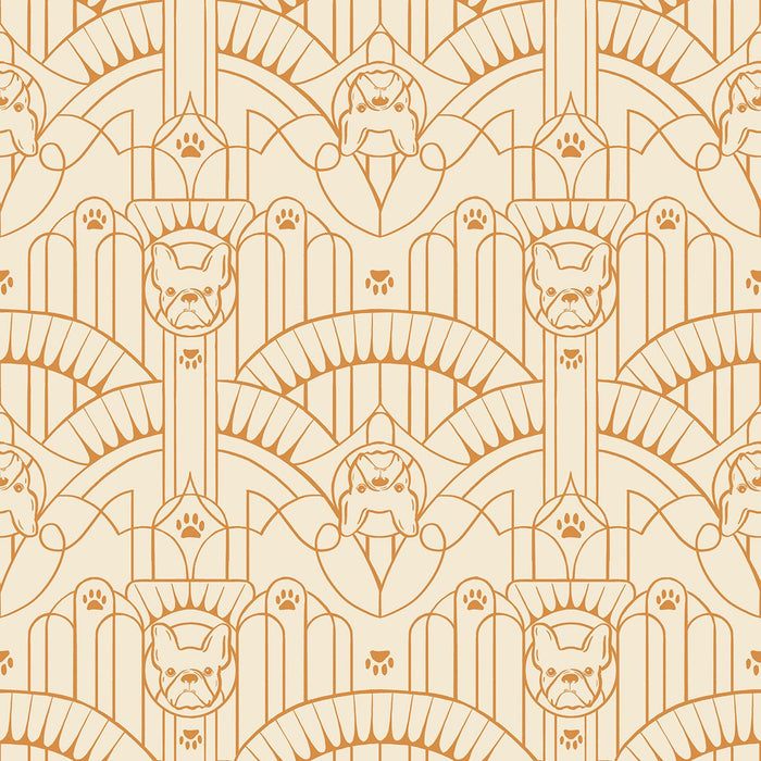 PRE-ORDER Dog Park by Sarah Watts- Deco Pup RS 2097 13-Shell- Half Yard- May 2024 - Modern Fabric Shoppe