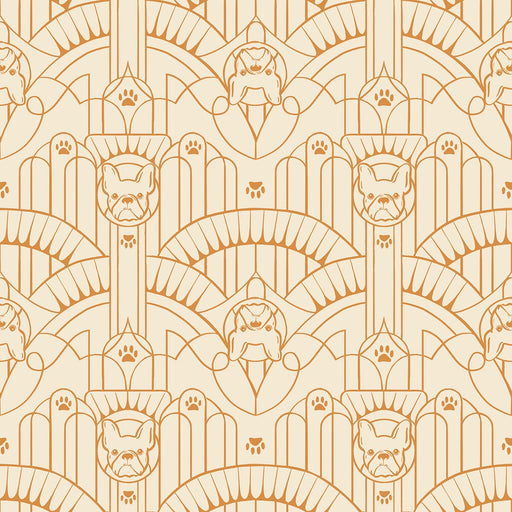 PRE-ORDER Dog Park by Sarah Watts- Deco Pup RS 2097 13-Shell- Half Yard- May 2024 - Modern Fabric Shoppe