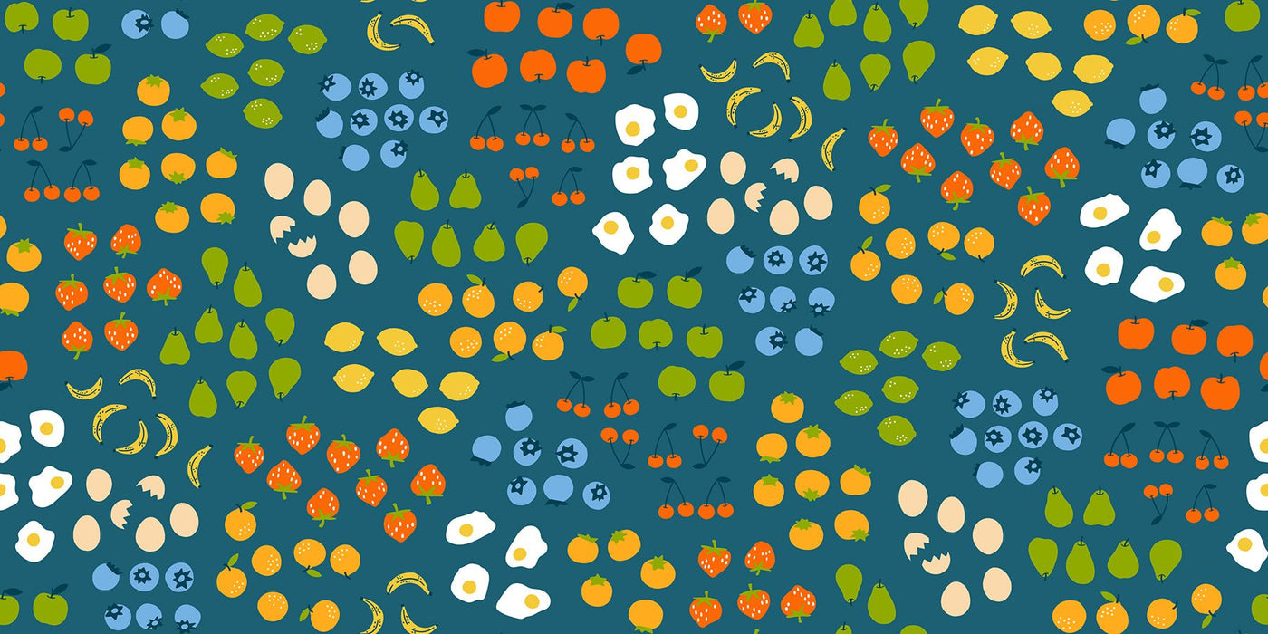 PRE - ORDER Egg and Friends by Kimberly Kight - Teal RS3093 15 - Half Yard - December 2025 - Modern Fabric Shoppe