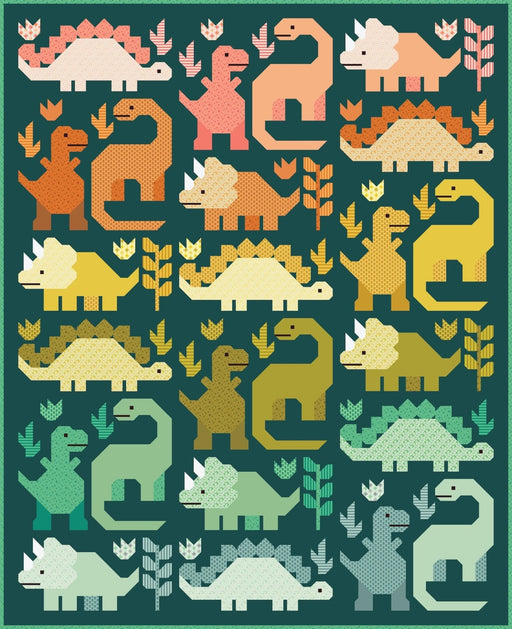 PRE - ORDER Elizabeth Hartman - Dinosaurs Quilt Kit featuring Popcorn - November 2026 - Modern Fabric Shoppe