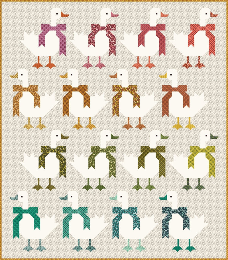 PRE-ORDER Elizabeth Hartman- Geese With Bows Quilt Kit featuring Toast & Jam- May 2027 - Modern Fabric Shoppe