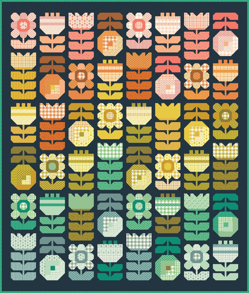 PRE - ORDER Elizabeth Hartman - Posy Quilt Kit - Dark featuring Popcorn - November 2026 - Modern Fabric Shoppe