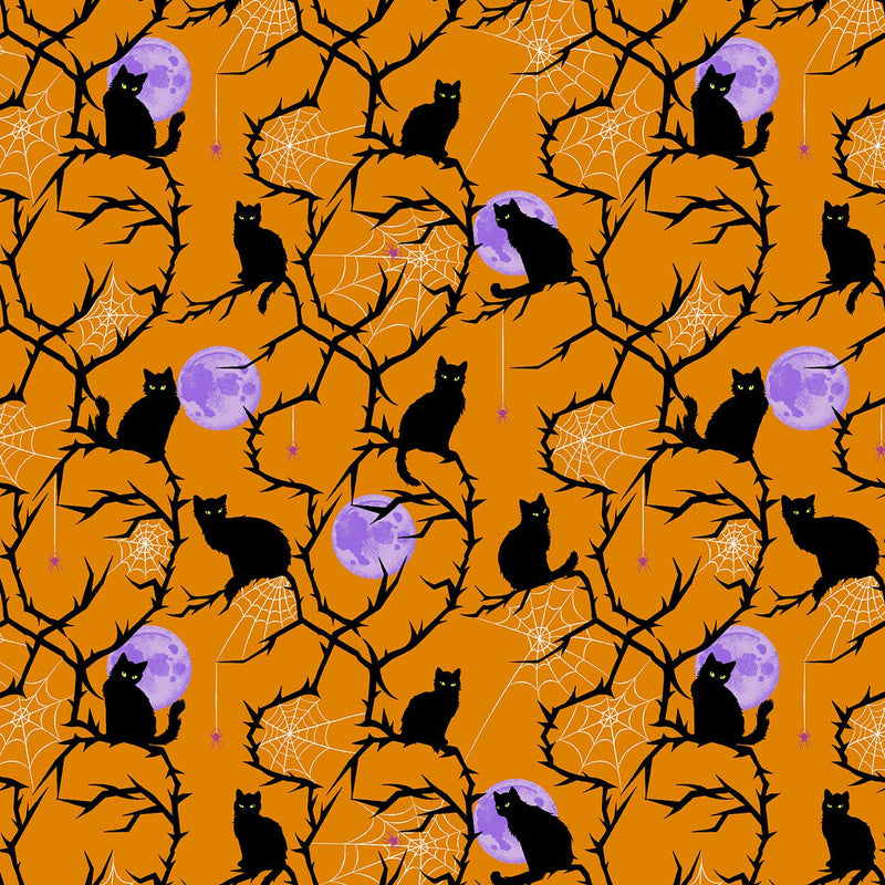 PRE-Order Enchanter by Libs Elliott- Nigella A-10780-O Flame- Half Yard- April 2027 - Modern Fabric Shoppe