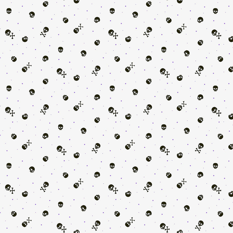 PRE-Order Enchanter by Libs Elliott- Skulls A-10781-L Ghost- Half Yard- April 2027 - Modern Fabric Shoppe