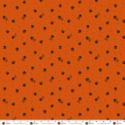 PRE-Order Enchanter by Libs Elliott- Skulls A-10781-O Flame- Half Yard- April 2027 - Modern Fabric Shoppe