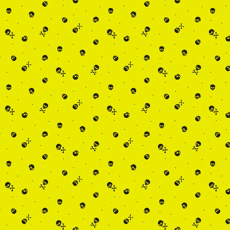 PRE-Order Enchanter by Libs Elliott- Skulls A-10781-V Acid- Half Yard- April 2027 - Modern Fabric Shoppe