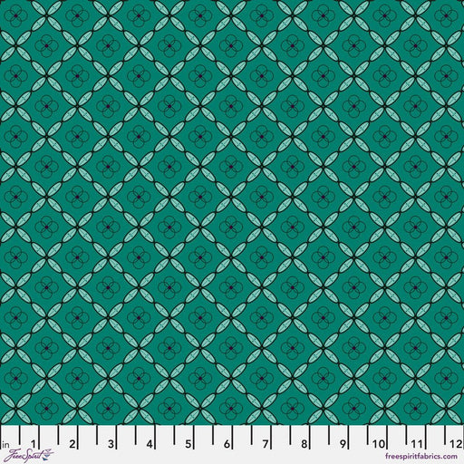 PRE - Order Enrapture by Giucy Giuce - Tiles PWGG009.EMERALD - Half Yard - November 2025 - Modern Fabric Shoppe