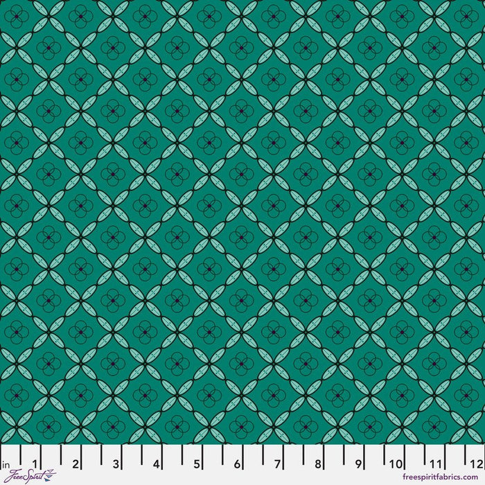 PRE - Order Enrapture by Giucy Giuce - Tiles PWGG009.EMERALD - Half Yard - November 2025 - Modern Fabric Shoppe