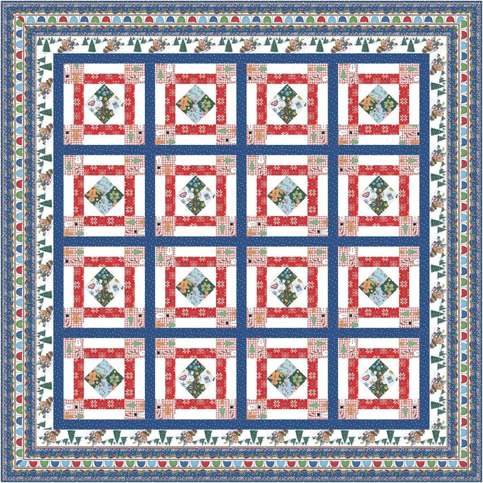 PRE - Order Family Fun Day Quilt Kit featuring Snow Day by Mary Engelbreit - June 2026 - Modern Fabric Shoppe