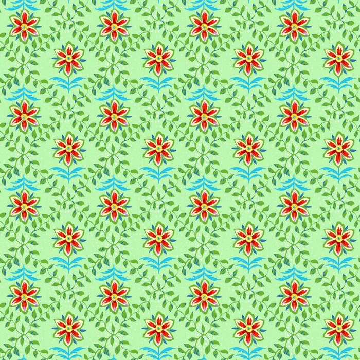 PRE - Order Festival by Odile Bailloeul - Diamonds PWOB122.GREEN - Half Yard - November 2025 - Modern Fabric Shoppe