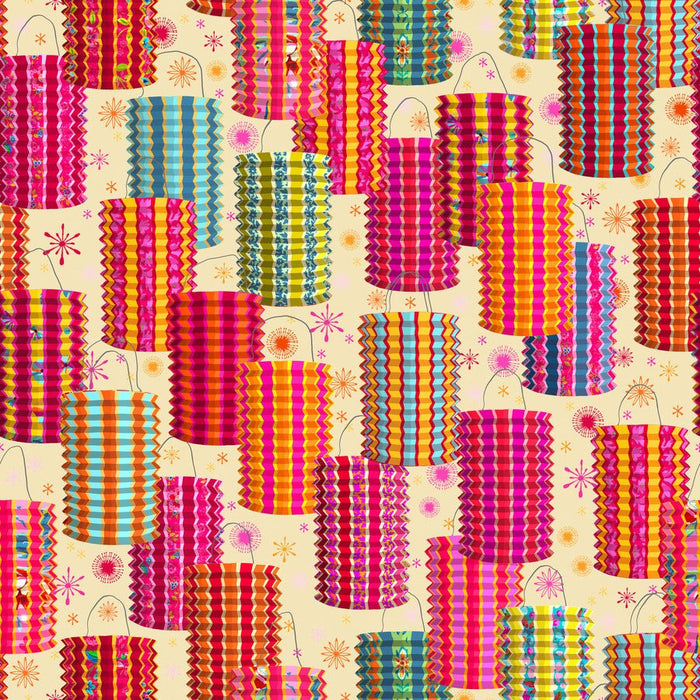 PRE - Order Festival by Odile Bailloeul - Lanterns PWOB114.CREAM - Half Yard - November 2025 - Modern Fabric Shoppe
