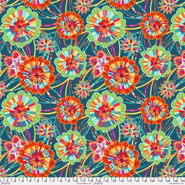 PRE - Order Festival by Odile Bailloeul - Rosettes PWOB116.BLUE - Half Yard - November 2025 - Modern Fabric Shoppe