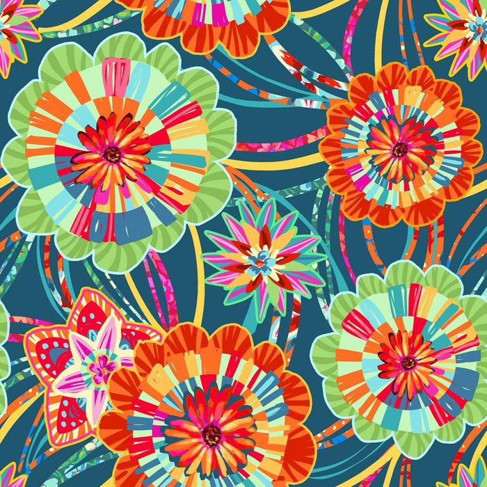 PRE - Order Festival by Odile Bailloeul - Rosettes PWOB116.BLUE - Half Yard - November 2025 - Modern Fabric Shoppe