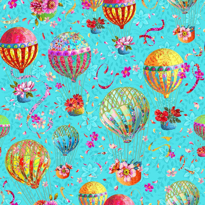 PRE - Order Festival by Odile Bailloeul - Small Balloons PWOB112.BLUE - Half Yard - November 2025 - Modern Fabric Shoppe