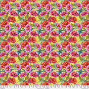PRE - Order Festival by Odile Bailloeul - Small Zinnias PWOB121.GREEN - Half Yard - November 2025 - Modern Fabric Shoppe
