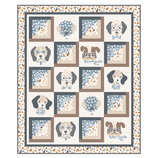 PRE - Order Figo Studio - Woof! Quilt Kit featuring Always By My Side - August 2026 - Modern Fabric Shoppe