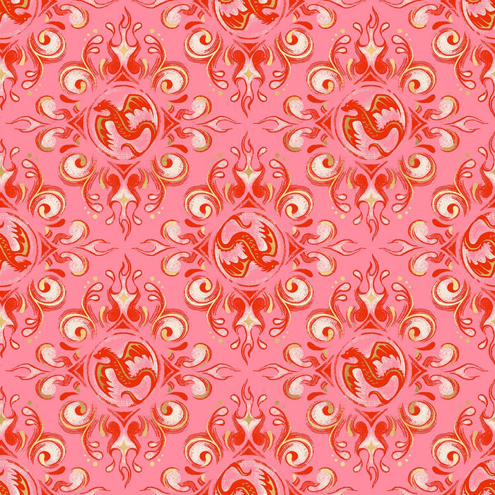 PRE - ORDER Fireglow by Sarah Watts - Emblem RS 2136 12M - Poinsettia - Half Yard - April 2026 - Modern Fabric Shoppe