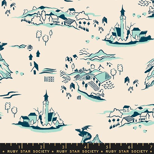 PRE - ORDER Fireglow by Sarah Watts - Mountain Town RS 2133 12 - Frost - Half Yard - April 2026 - Modern Fabric Shoppe