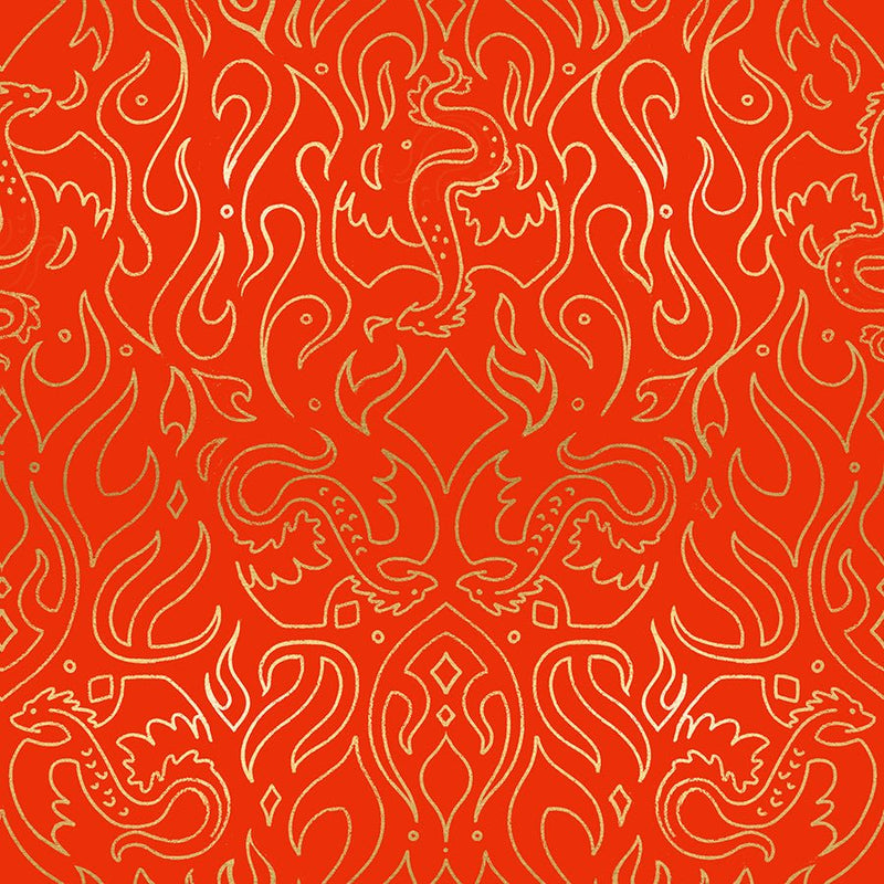 PRE - ORDER Fireglow by Sarah Watts - Scribe RS 2137 12M - Poinsettia - Half Yard - April 2026 - Modern Fabric Shoppe