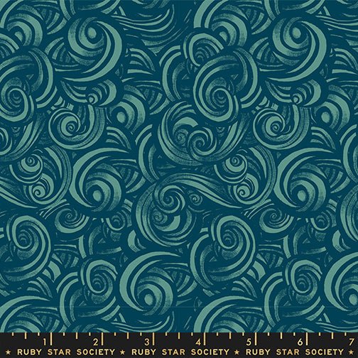 PRE - ORDER Fireglow by Sarah Watts - Smoke RS 2135 15 - Watercress - Half Yard - April 2026 - Modern Fabric Shoppe