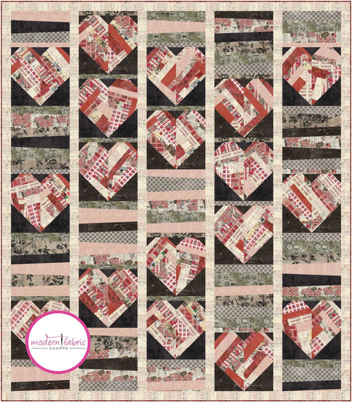 PRE-ORDER Fleur Quilt Kit featuring Electric Elements- Red by Tim Holtz- November 2024 - Modern Fabric Shoppe