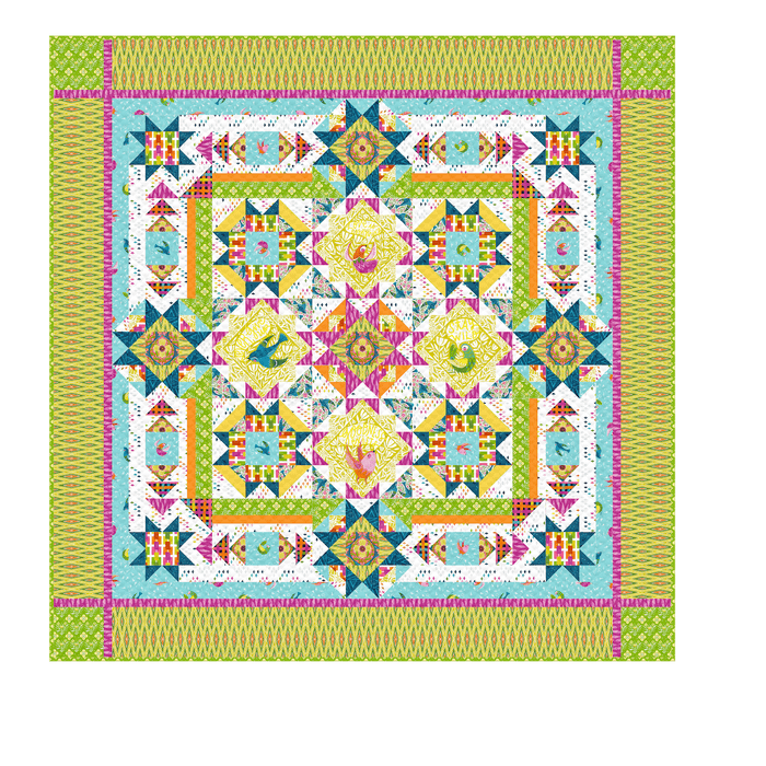 PRE - Order Flights of Fancy Quilt Kit featuring What the Bird said by Cori Dantini - January 2026 - Modern Fabric Shoppe