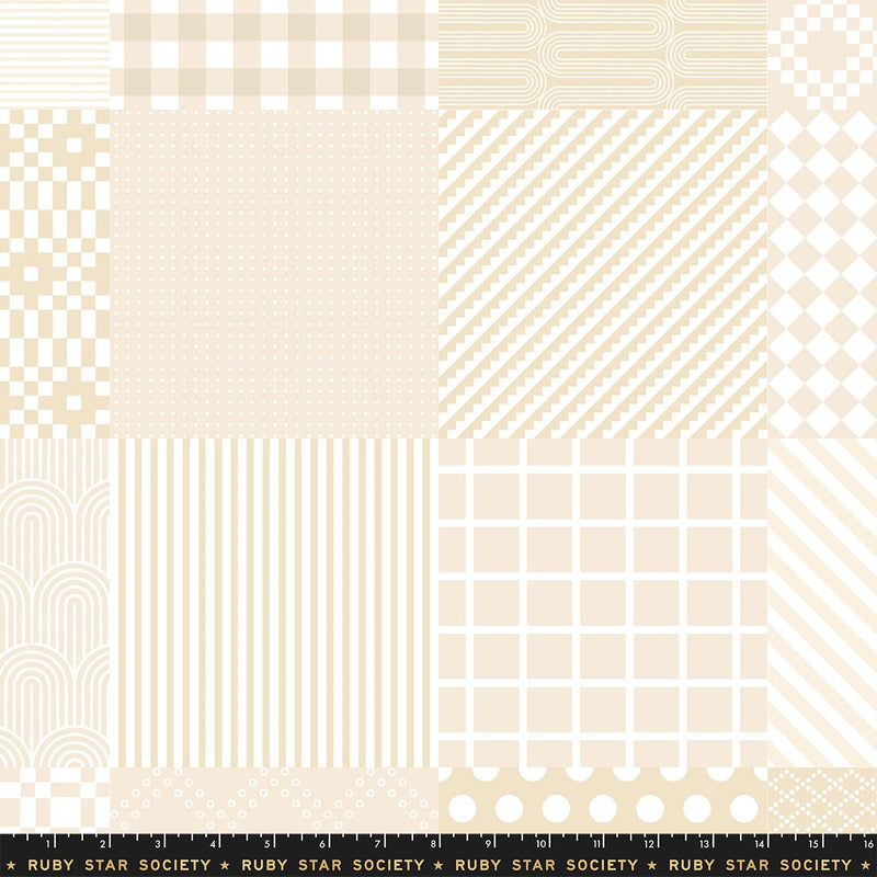 PRE - Order Float by Rashida Coleman Hale - Sample Cheater RS 1149 15 Parchment - Half Yard - January 2027 - Modern Fabric Shoppe