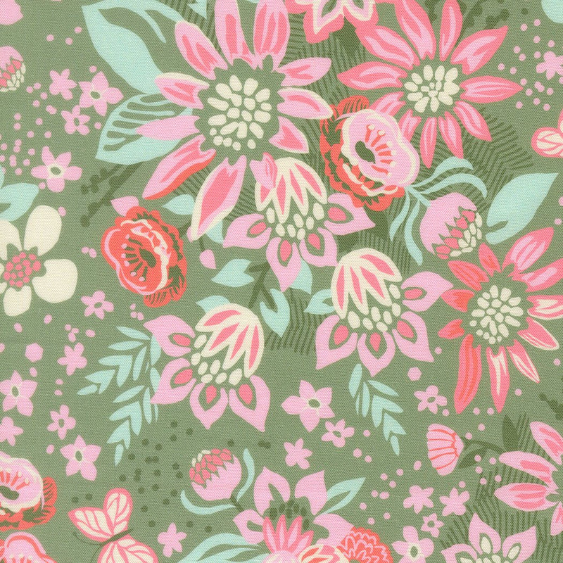 PRE - Order Floriori by Kate Spain - Floret 27350 15 Fog - Half Yard - January 2027 - Modern Fabric Shoppe