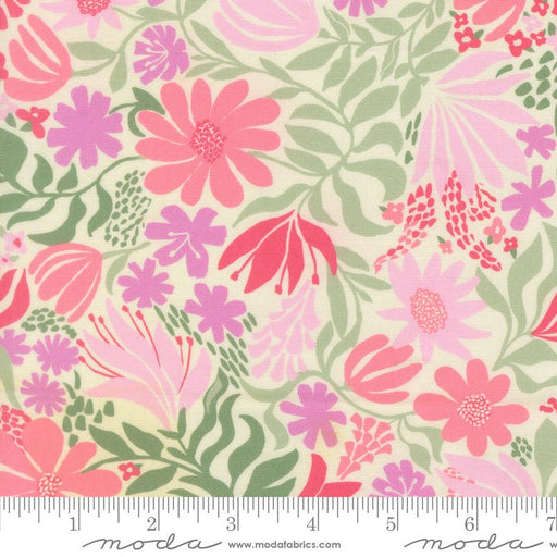 PRE - Order Floriori by Kate Spain - Meadow 27351 12 Flamingo - Half Yard - January 2027 - Modern Fabric Shoppe