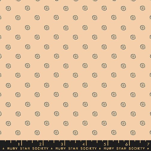 PRE-ORDER Flower Favorites- Collaboration by Ruby Star Society- Stamped Flower RS 5150 13- Creme Brulee- Half Yard- August 2024 - Modern Fabric Shoppe