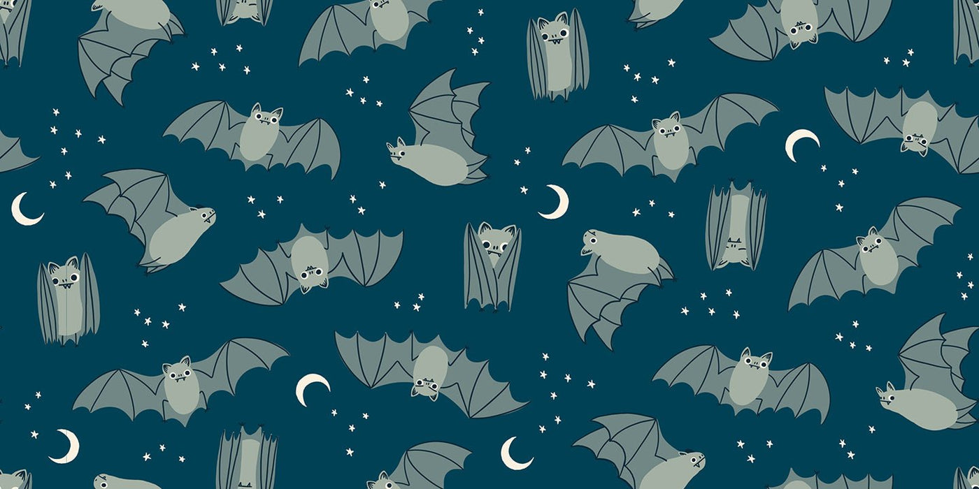 PRE - ORDER Freaky Familiar - Collaboration by Ruby Star Society - Fat Bats RS 5194 14 - Galaxy - Half Yard - June 2026 - Modern Fabric Shoppe