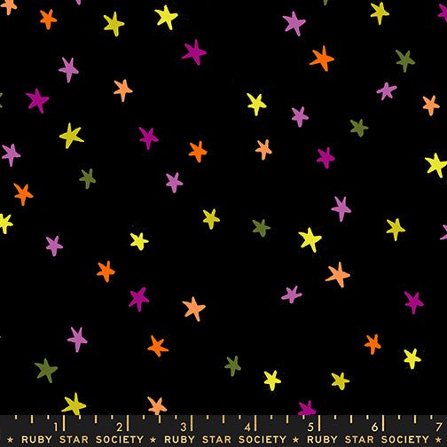PRE - ORDER Freaky Familiar - Collaboration by Ruby Star Society - Starry RS 4109 98 - Spooky Black - Half Yard - June 2026 - Modern Fabric Shoppe