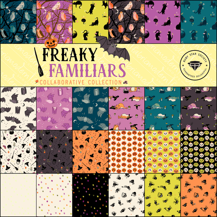 PRE - ORDER Freaky Familiars by Moda Collaboration - Half Yard Bundle - June 2026 - Modern Fabric Shoppe