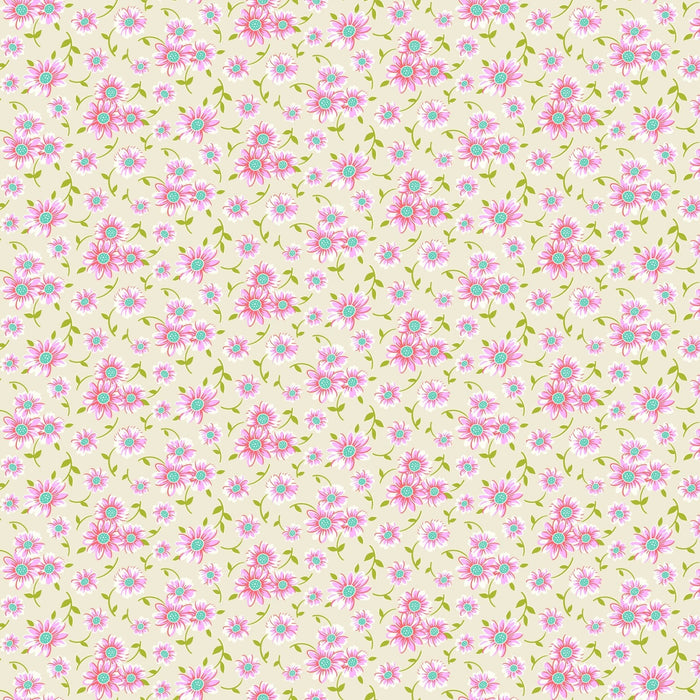 PRE - Order Full Bloom by Heather Bailey - Daisy 91087 - 11 Dove - Half Yard - May 2025 - Modern Fabric Shoppe