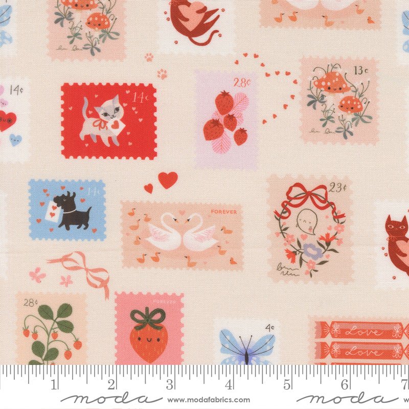 PRE - ORDER Funny Valentine by Lizzy House - Champagne 37143 12 - Half Yard - November 2025 - Modern Fabric Shoppe