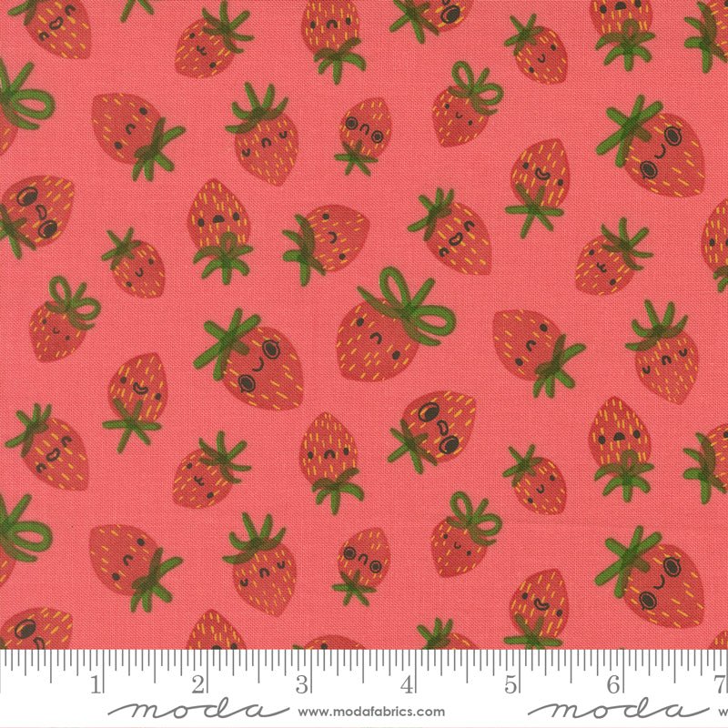 PRE - ORDER Funny Valentine by Lizzy House - Coral 37142 14 - Half Yard - November 2025 - Modern Fabric Shoppe
