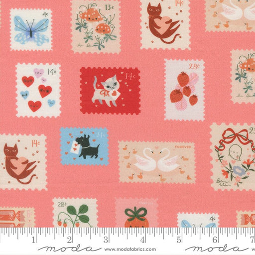 PRE - ORDER Funny Valentine by Lizzy House - Coral 37143 14 - Half Yard - November 2025 - Modern Fabric Shoppe