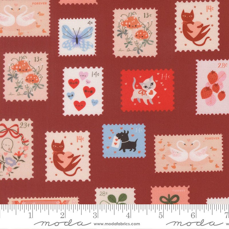 PRE - ORDER Funny Valentine by Lizzy House - Rose 37143 17 - Half Yard - November 2025 - Modern Fabric Shoppe