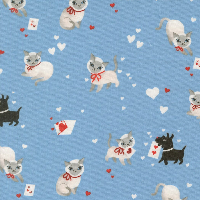 PRE - ORDER Funny Valentine by Lizzy House - Sky 37140 25 - Half Yard - November 2025 - Modern Fabric Shoppe