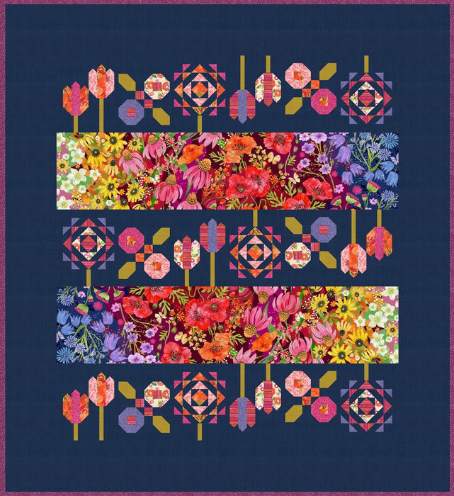 PRE - Order Gathering Wildflowers Quilt Kit featuring Superbloom by Robin Pickens - April 2025 - Modern Fabric Shoppe