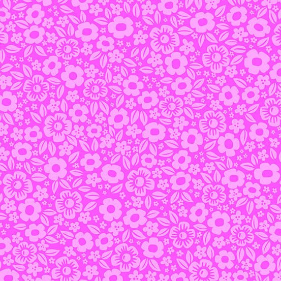PRE - Order Ghostly Garden by KP Creates - Floral Fright A - 10197 - E Pink - Half Yard - March 2026 - Modern Fabric Shoppe