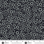 PRE - Order Ghostly Garden by KP Creates - Floral Fright A - 10197 - K Black - Half Yard - March 2026 - Modern Fabric Shoppe