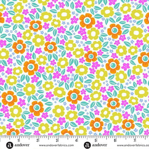PRE - Order Ghostly Garden by KP Creates - Floral Fright A - 10197 - L Multi - Half Yard - March 2026 - Modern Fabric Shoppe