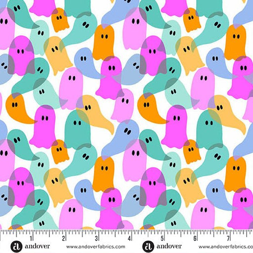PRE - Order Ghostly Garden by KP Creates - Ghost Party A - 10202 - E Multi - Half Yard - March 2026 - Modern Fabric Shoppe
