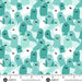 PRE - Order Ghostly Garden by KP Creates - Ghost Party A - 10202 - T Aqua - Half Yard - March 2026 - Modern Fabric Shoppe