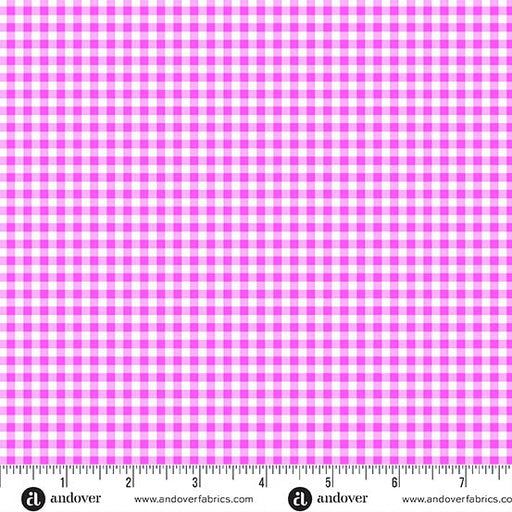 PRE - Order Ghostly Garden by KP Creates - Gingham A - 10199 - E Pink - Half Yard - March 2026 - Modern Fabric Shoppe