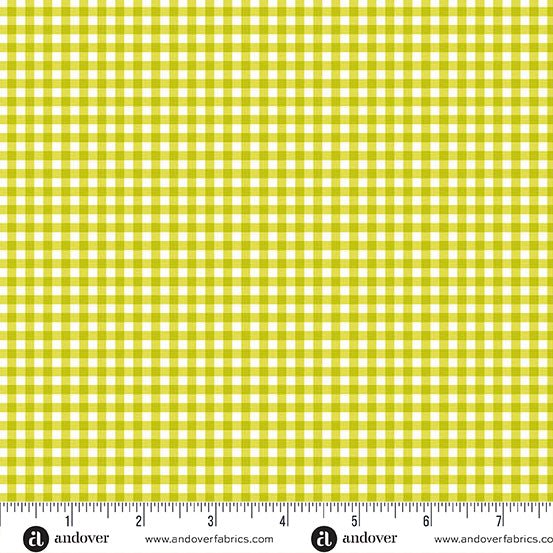 PRE - Order Ghostly Garden by KP Creates - Gingham A - 10199 - G Green - Half Yard - March 2026 - Modern Fabric Shoppe