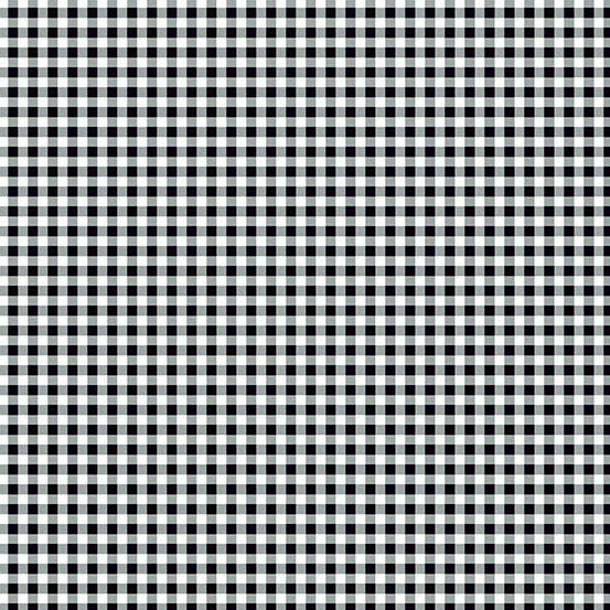 PRE - Order Ghostly Garden by KP Creates - Gingham A - 10199 - K Black - Half Yard - March 2026 - Modern Fabric Shoppe